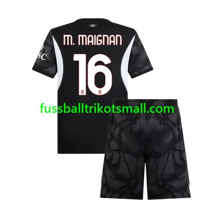 Fußballtrikots AC Mailand Mike Maignan 16 Torwart Kinder 2024-2025 Kurzarm Heimtrikotsatz kaufen